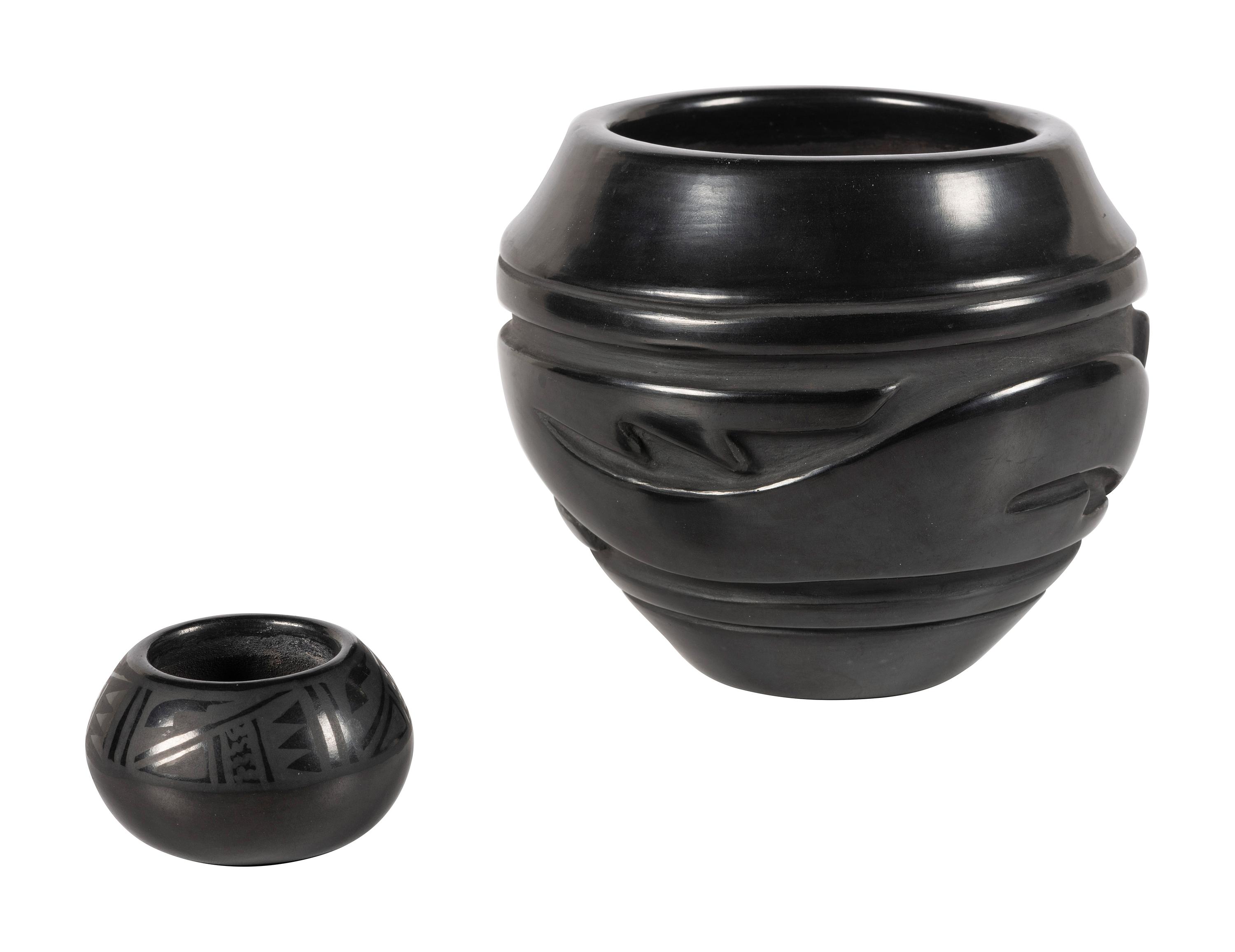 Blackware Pottery Jars