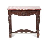 A Renaissance Revival Occasional Table Height 30 1/2 x width 32 1/2 x depth 15 1/2 inches.