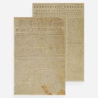 [American Revolution] [Arnold, Benedict] Group of 2 Newspapers on the Treason of Benedict Arnold