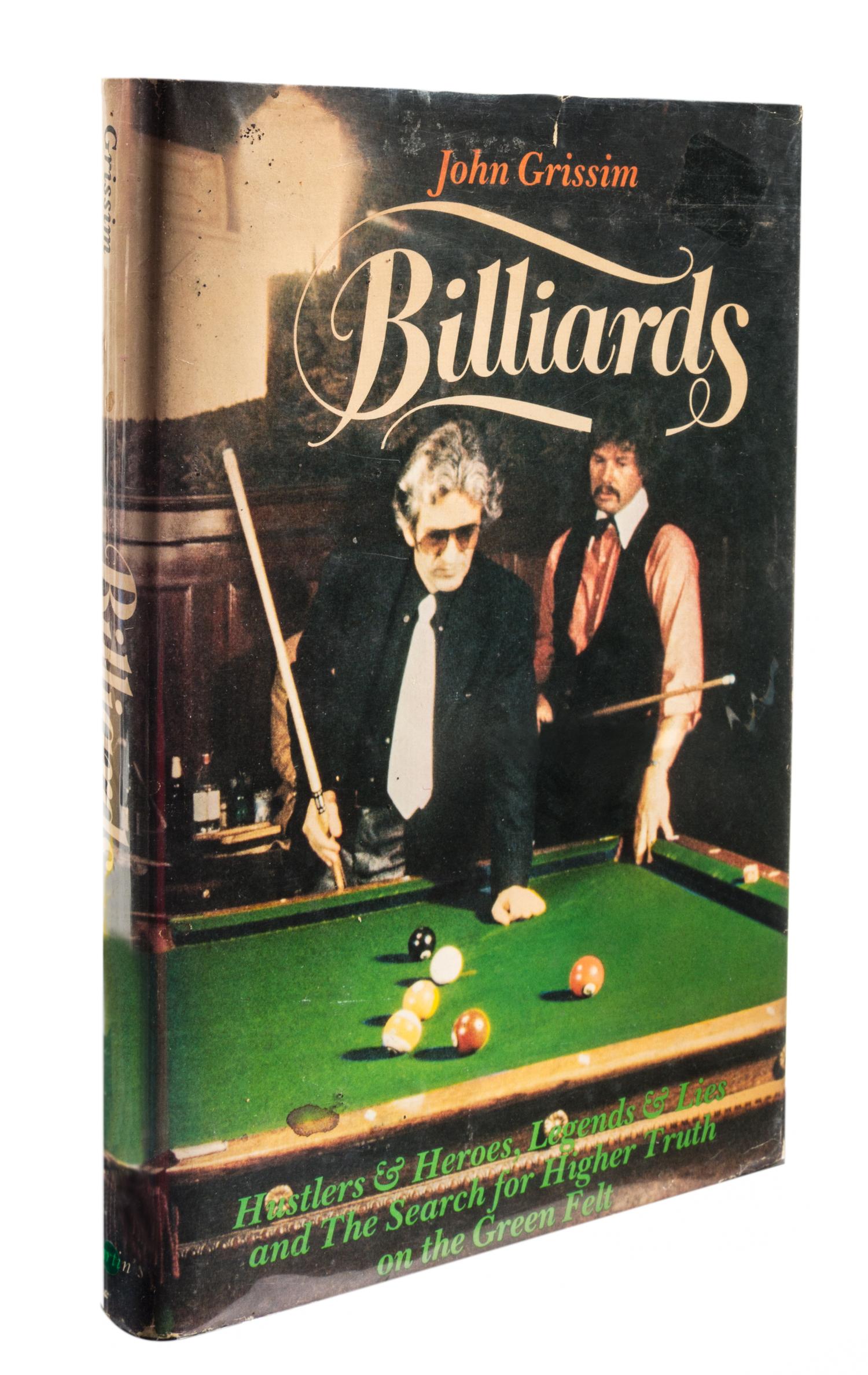 GRISSIM JOHN. Billiards. New York, [1978] First ed. Signed by 10 cast members of the movie The Baltimore Bullet, (1980).
