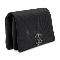 Chanel, Flap Clutch in Quilted Black Satin