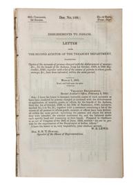 [NATIVE AMERICANS]. A group of 4 items related to Indian Department Finances.
