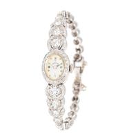 HAMILTON, 14K WHITE GOLD AND DIAMOND WRISTWATCH