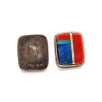 Gold and Multi-Stone Inlay Earrings Lot is located and will ship from Denver, Colorado.