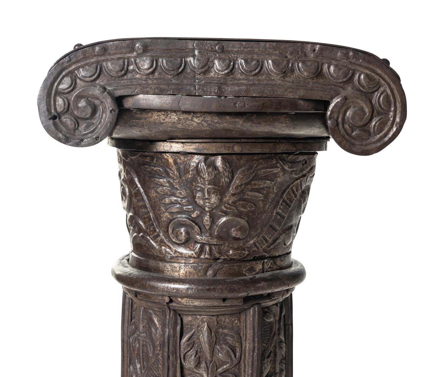 A Continental Metal-Mounted Pedestal