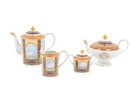 A Bernardaud Limoges Grand Versailles Porcelain Four-Piece Tea Service