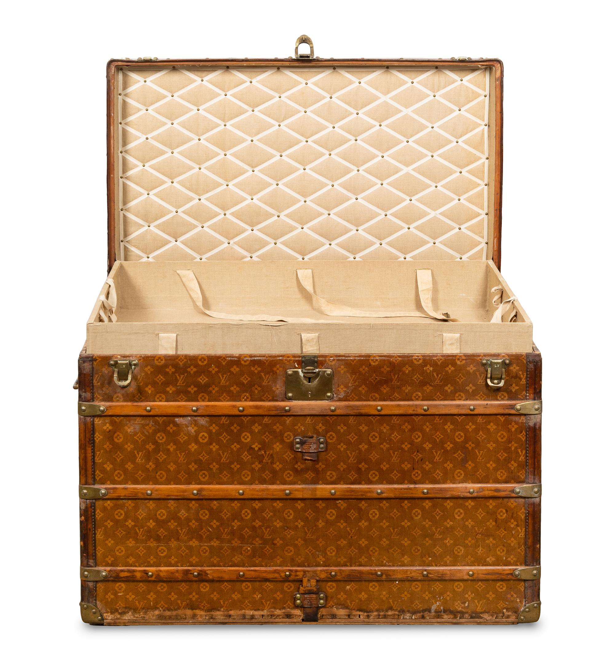 A Louis Vuitton Monogrammed Hardside Steamer Trunk