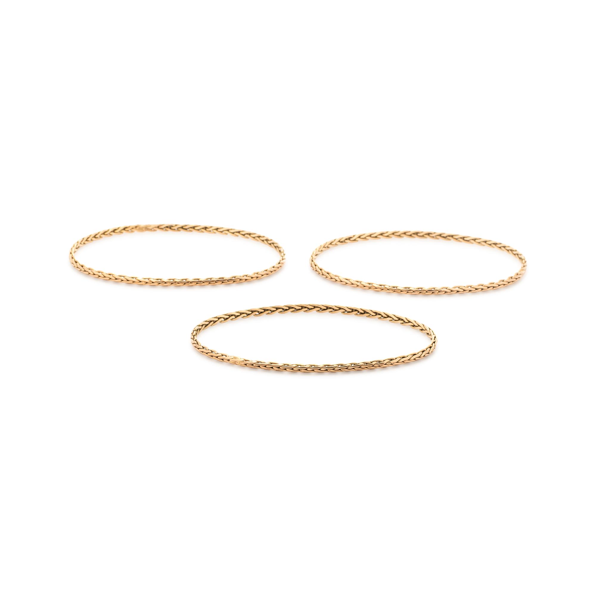 YELLOW GOLD BANGLE SET
