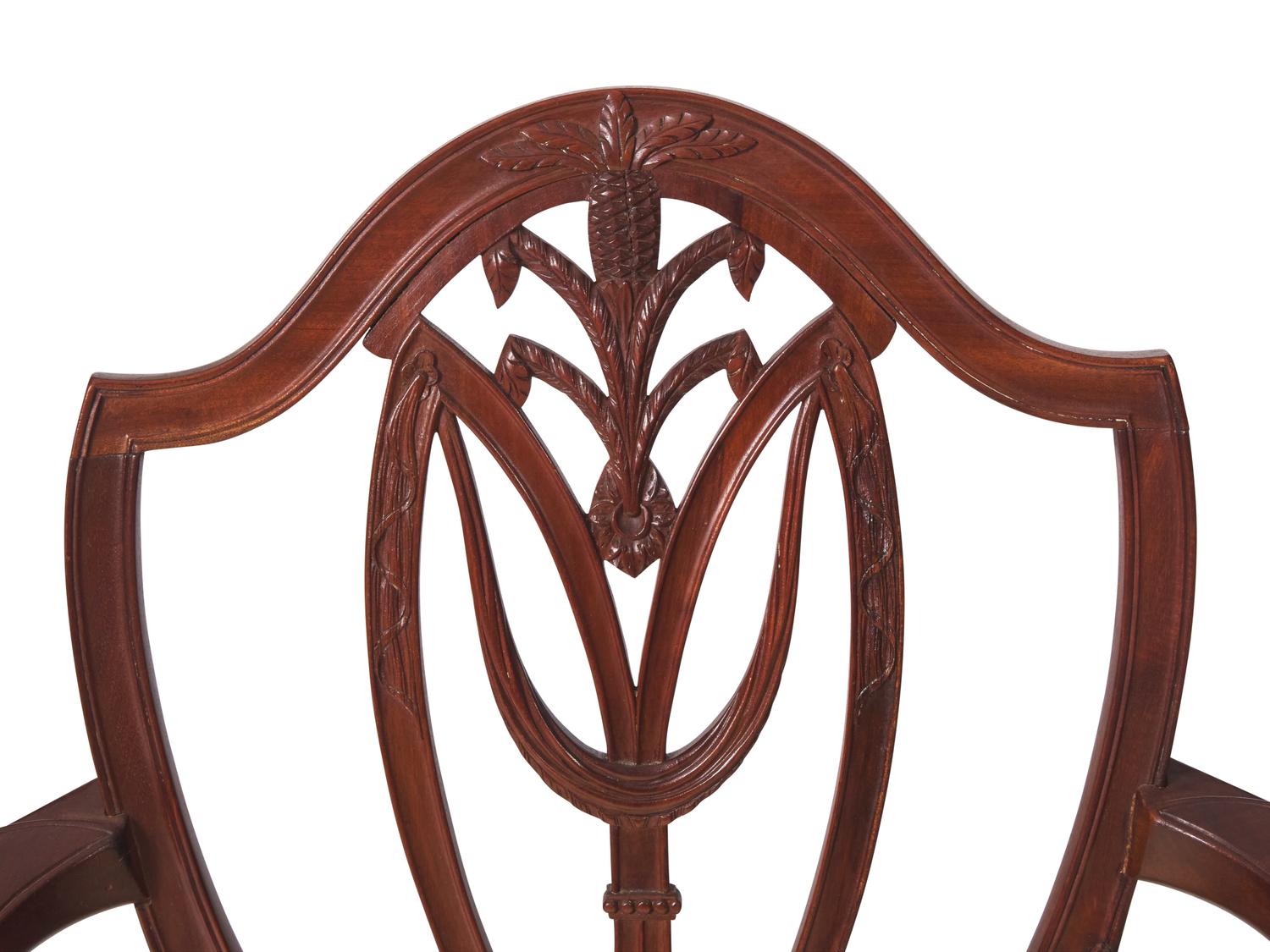 A Federal Carved Mahogany Armchair