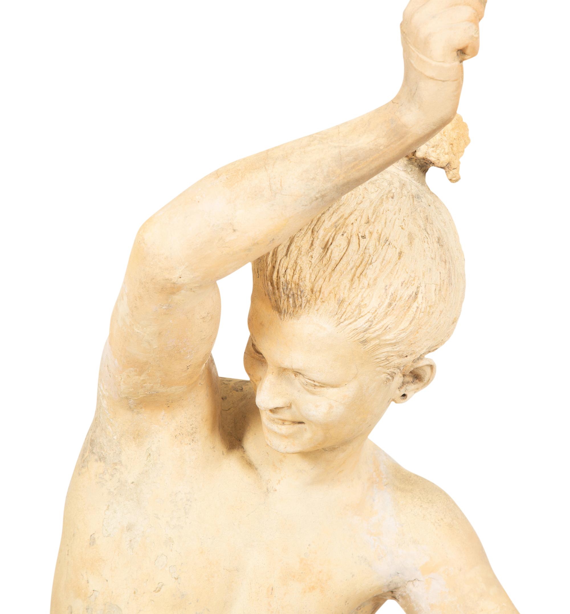 A Terracotta Sculpture of Tahitian Boy