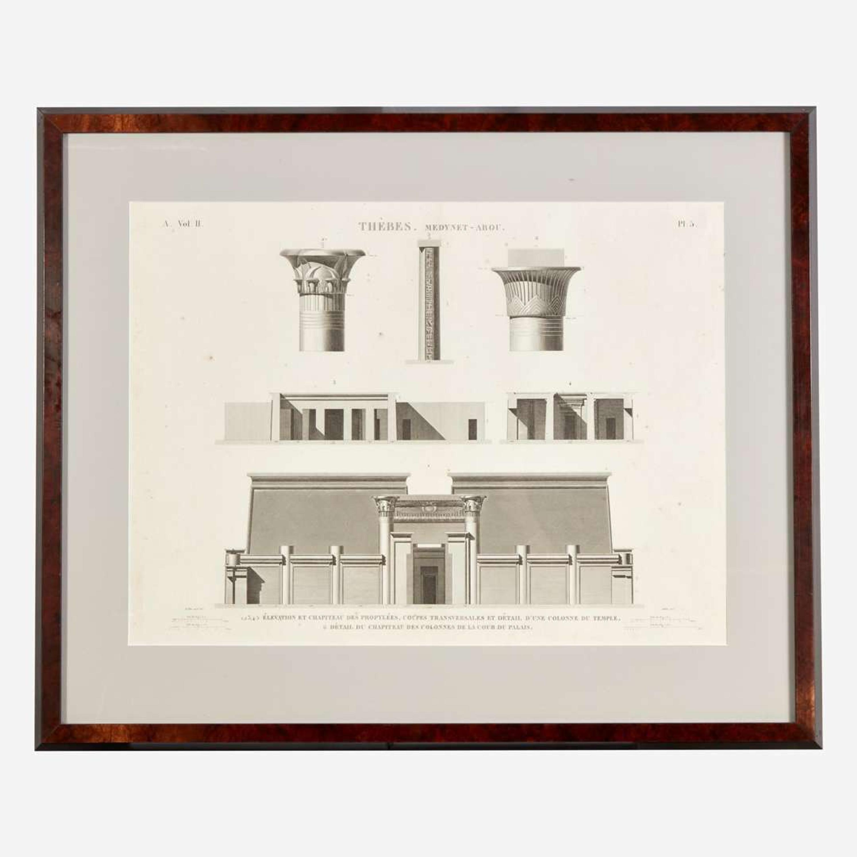 A Suite of Five Engravings from 'Description de l'Égypte'