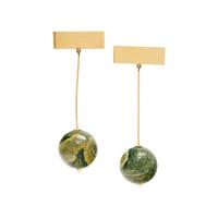 KATHLEEN WHITAKER, TWO PAIRS OF YELLOW GOLD AND GEMSTONE PENDANT EARRINGS