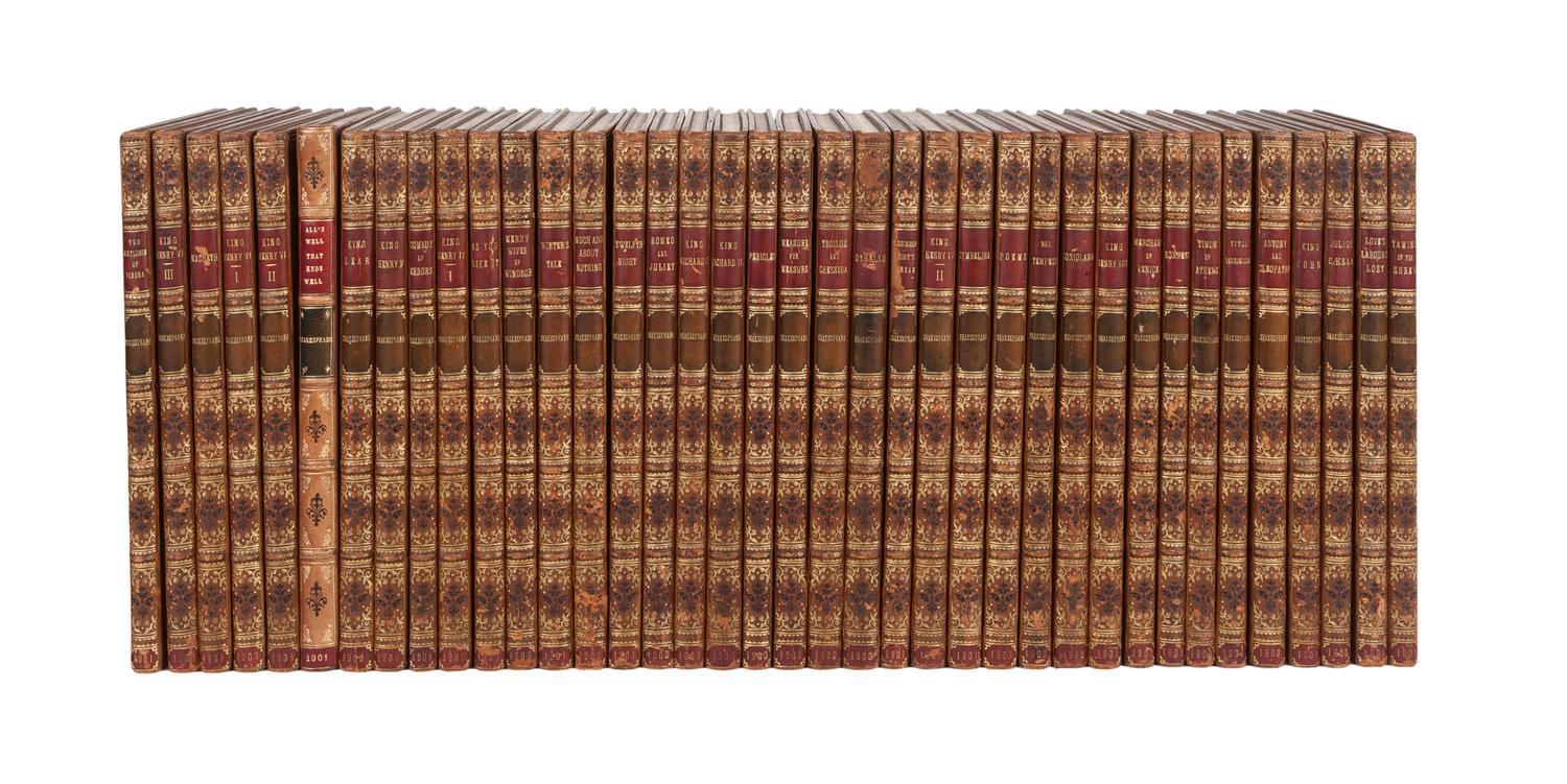 SHAKESPEARE, William, (1564-1616). Works . [ The Vale Shakespeare ]. London: Vale Press, 1900-1903.