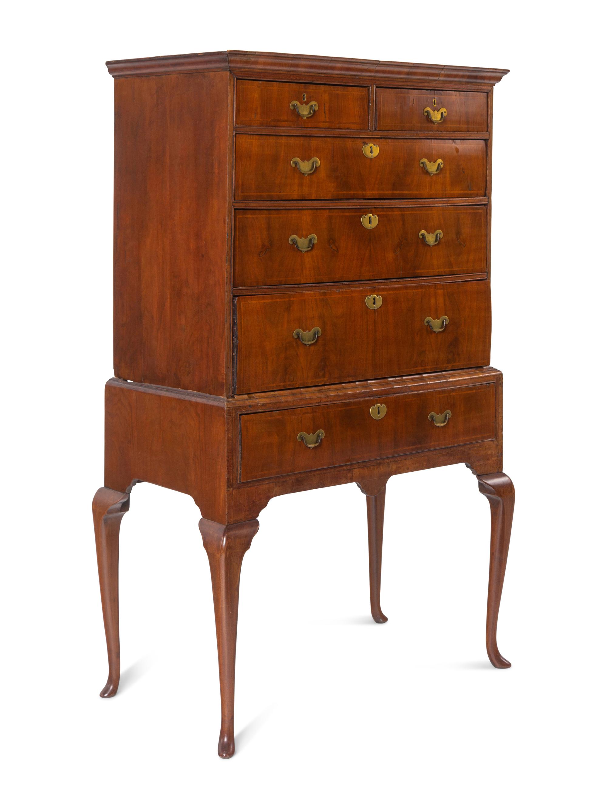 A George II Walnut High Chest