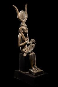An Egyptian Bronze Isis and Horus