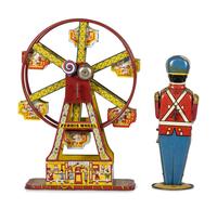 Two American Tin Windup Toys