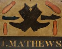 A Painted Wood Shoemaker's Shop Sign