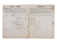 [TRANSPORTATION] -- [SHIPPING]. Letter press copy book featuring discussion of early Great Lakes shipping and commerce within the 1847 business correspondence of Detroit shipbuilder, merchant, and vessel owner Elon W. Hudson (1818-1901).