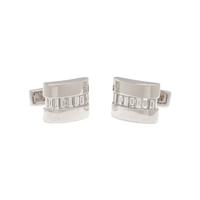 VAN CLEEF & ARPELS, WHITE GOLD AND DIAMOND CUFFLINKS