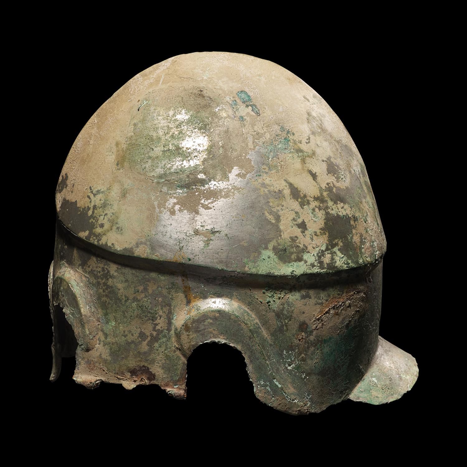 A Chalcidian Tinned Bronze Helmet