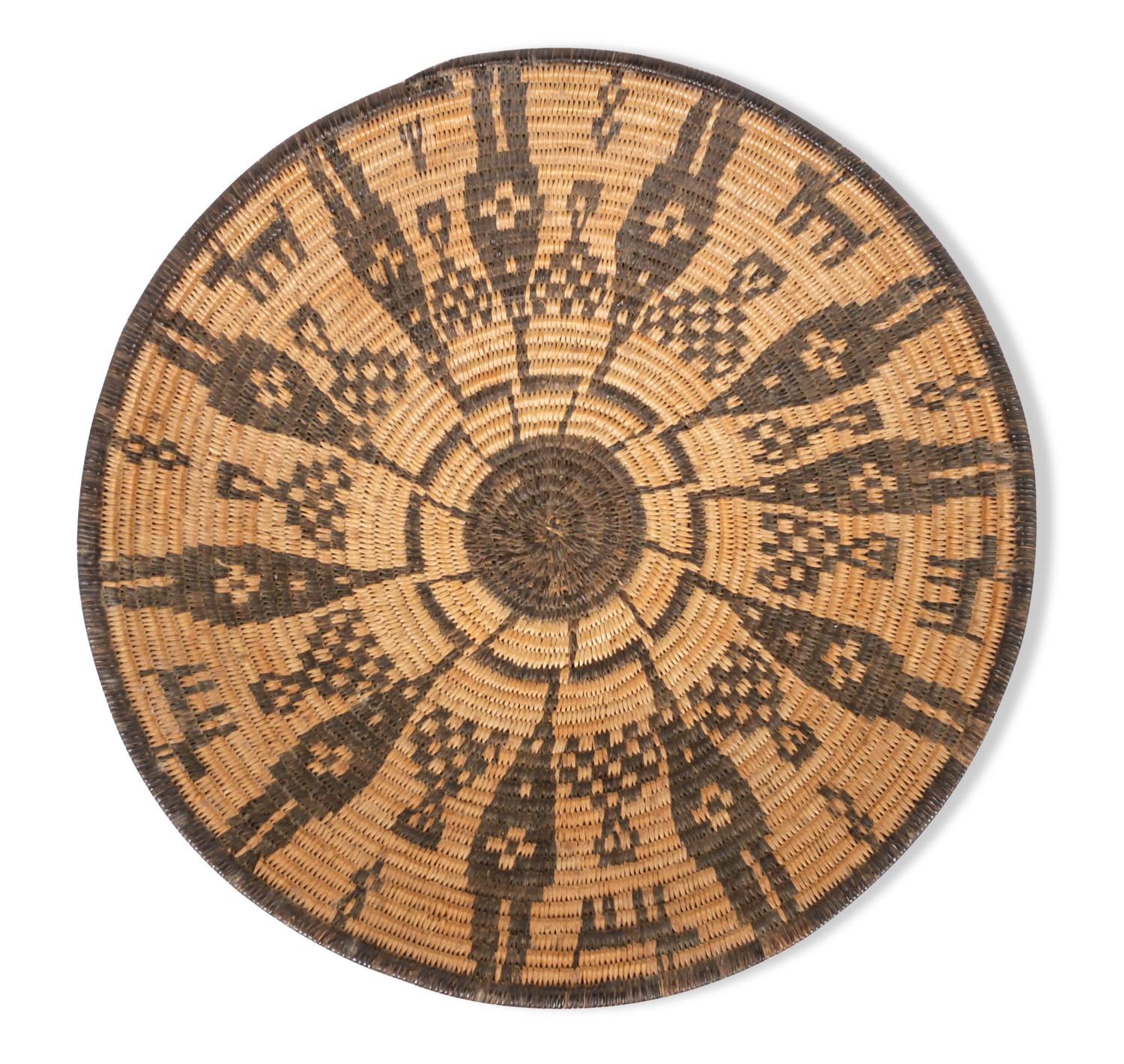 An Apache Pictorial Basket Diameter 12 inches. — EARLY 20TH CENTURY