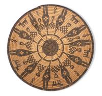 An Apache Pictorial Basket Diameter 12 inches. — EARLY 20TH CENTURY