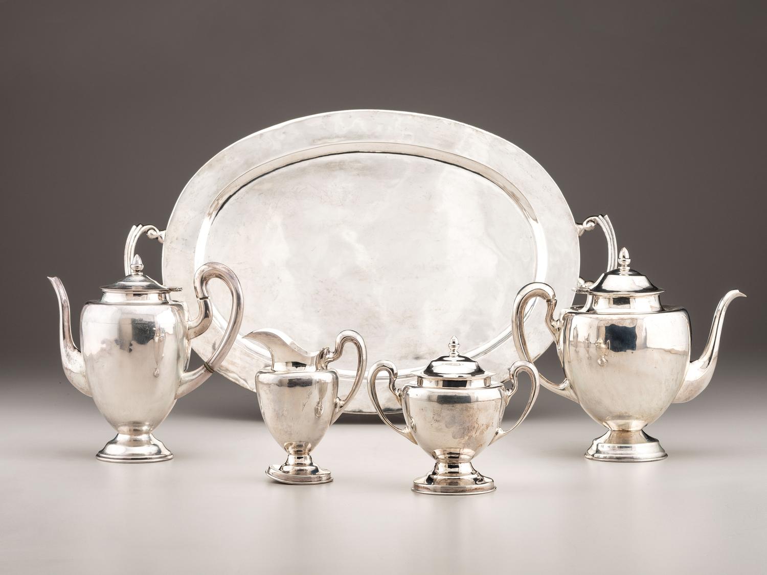 A Mexican Silver Five-Piece Tea and Coffee Service