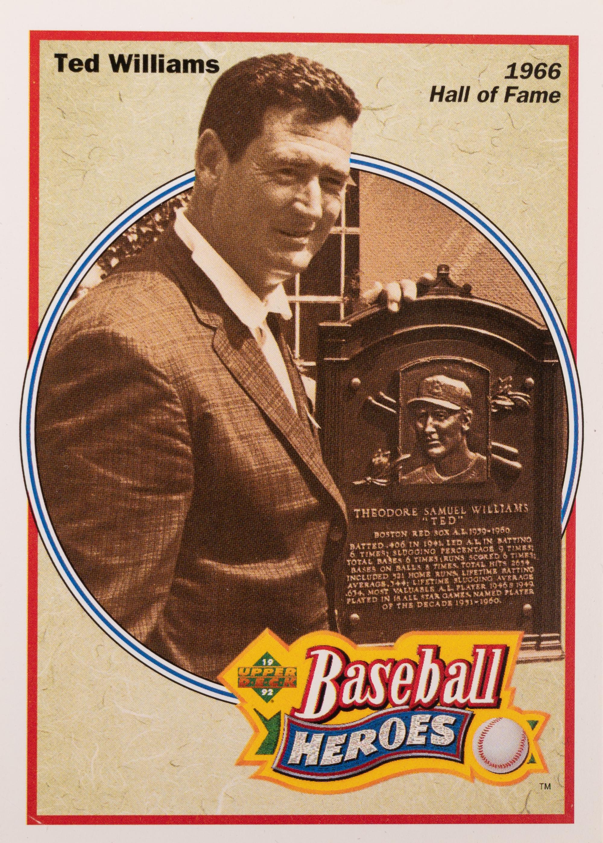 A Ted Williams Signed Autograph Large Format Hall of Fame Induction Photograph (Beckett Authentication Services Letter BAS Certified),
