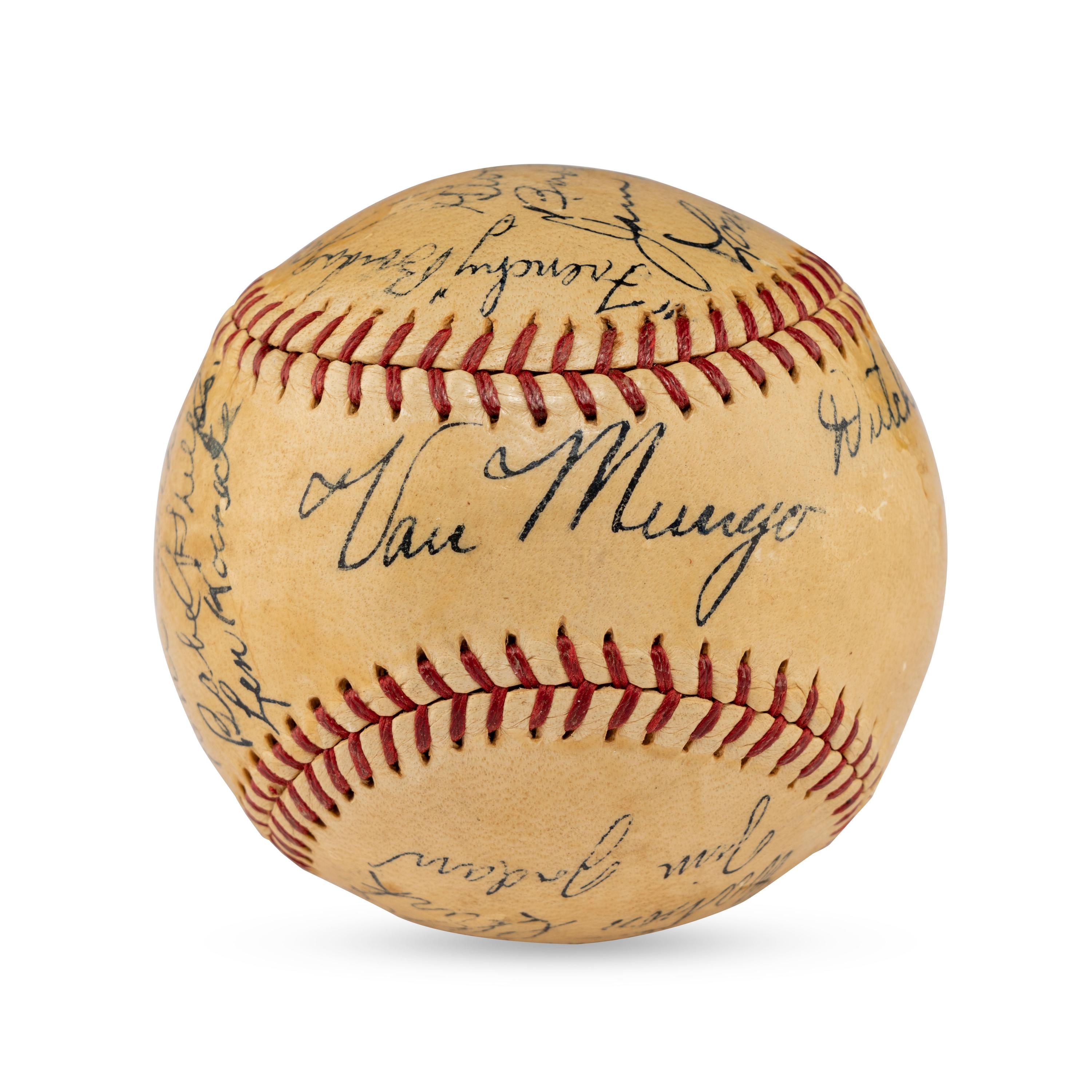 A 1935 Brooklyn Dodgers Team Signed Autograph Baseball (PSA Letter of Authenticity)