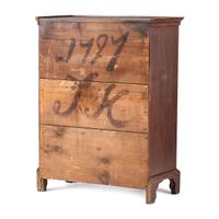 A Chippendale Stained Cherrywood Tall Chest of Drawers