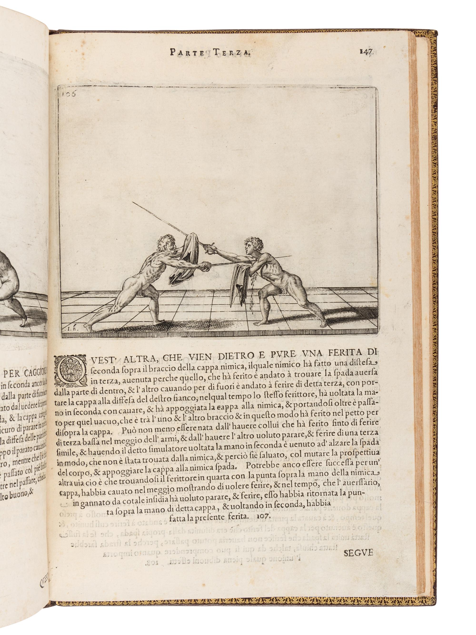 FABRIS, Salvator (1544-1618). De lo Schermo, overo Scienza d’Arme . Padua: Pietro Paolo Tozzi, 1624.
