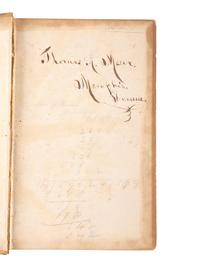 [CIVIL WAR]. Charcoal portrait of CSA Captain Dr. Thomas Richard Meux, 9th Tennessee Volunteers, with book signed ("Thomas R. Meux").