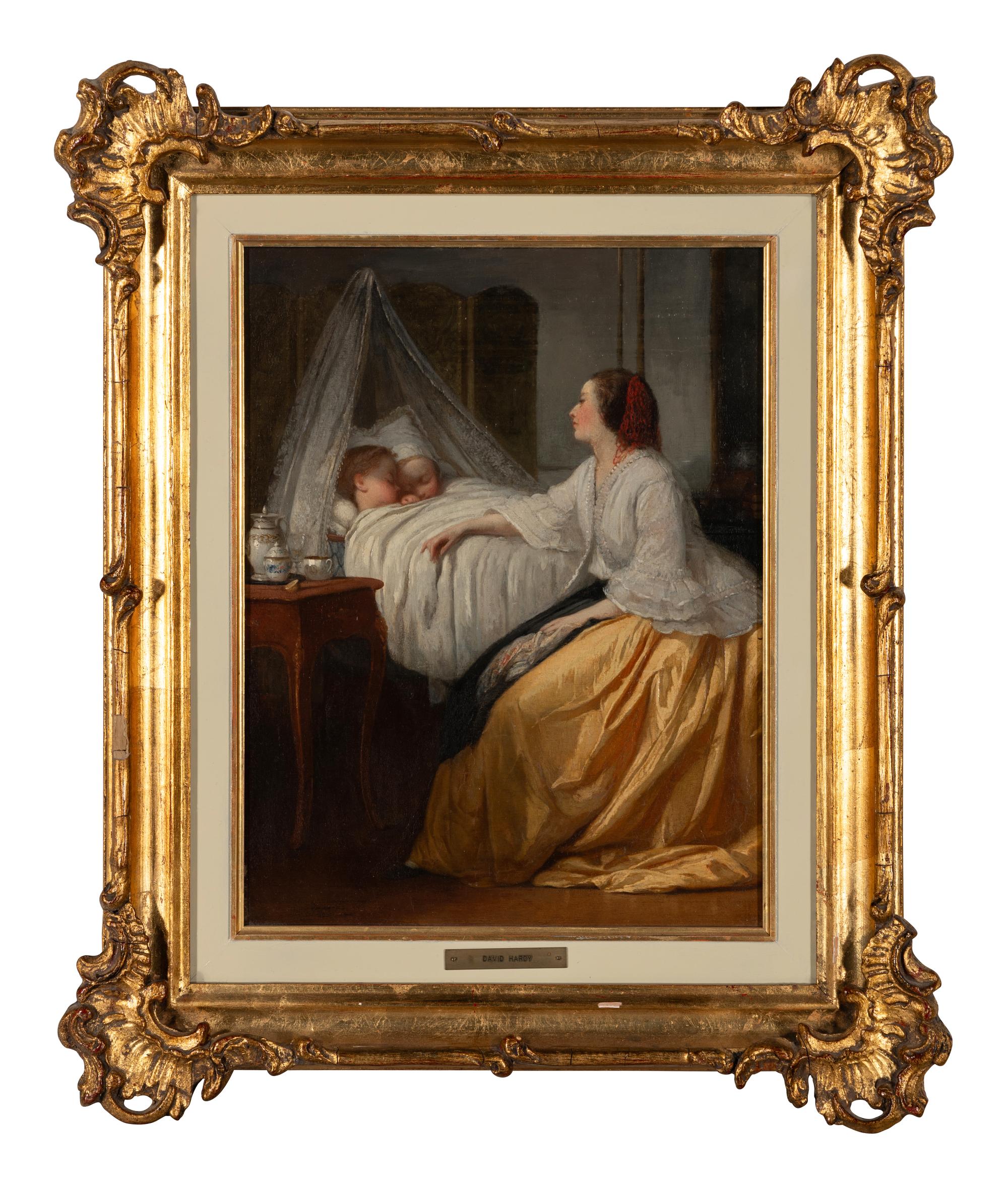 Interior with a Mother and Sleeping Children