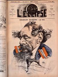 L'Eclipse Satirical Weekly Journal Bound in 3 Folios, Illustrations by Andre Gill