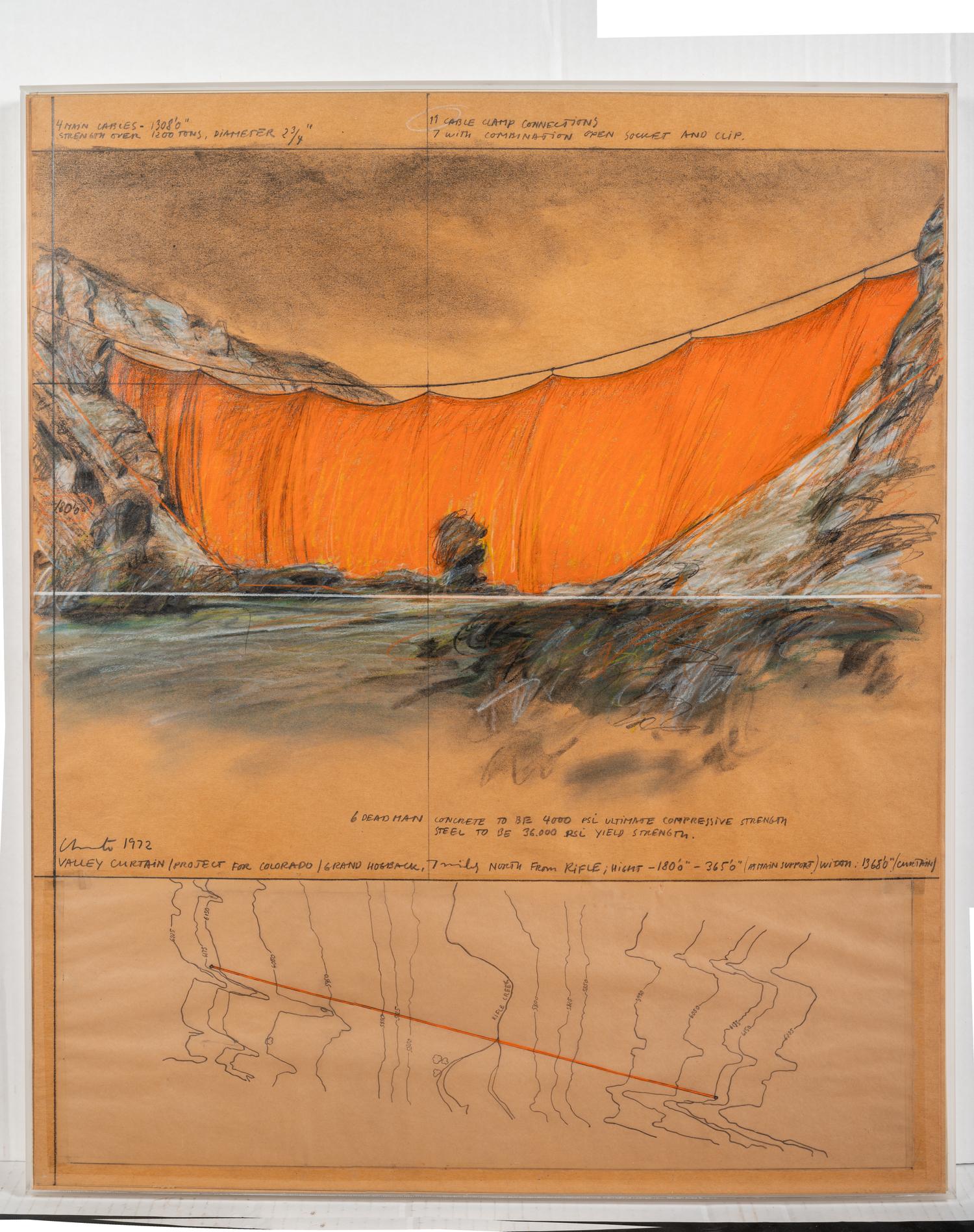 Valley Curtain |Project for Colorado| Grand Hoeback, 7 miles North from Rifle
