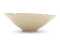 A Chinese Pale Celadon Glazed Porcelain 'Combed' Bowl