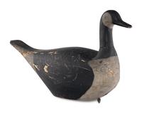 A Canada Goose Carved Wood Decoy