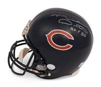 An Large Group of Mike Ditka Signed Autograph Items Featuring a Full Size Helmet, Framed Jersey and HOF Pennant