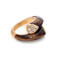 VAN CLEEF & ARPELS, TIGER'S EYE AND DIAMOND RING