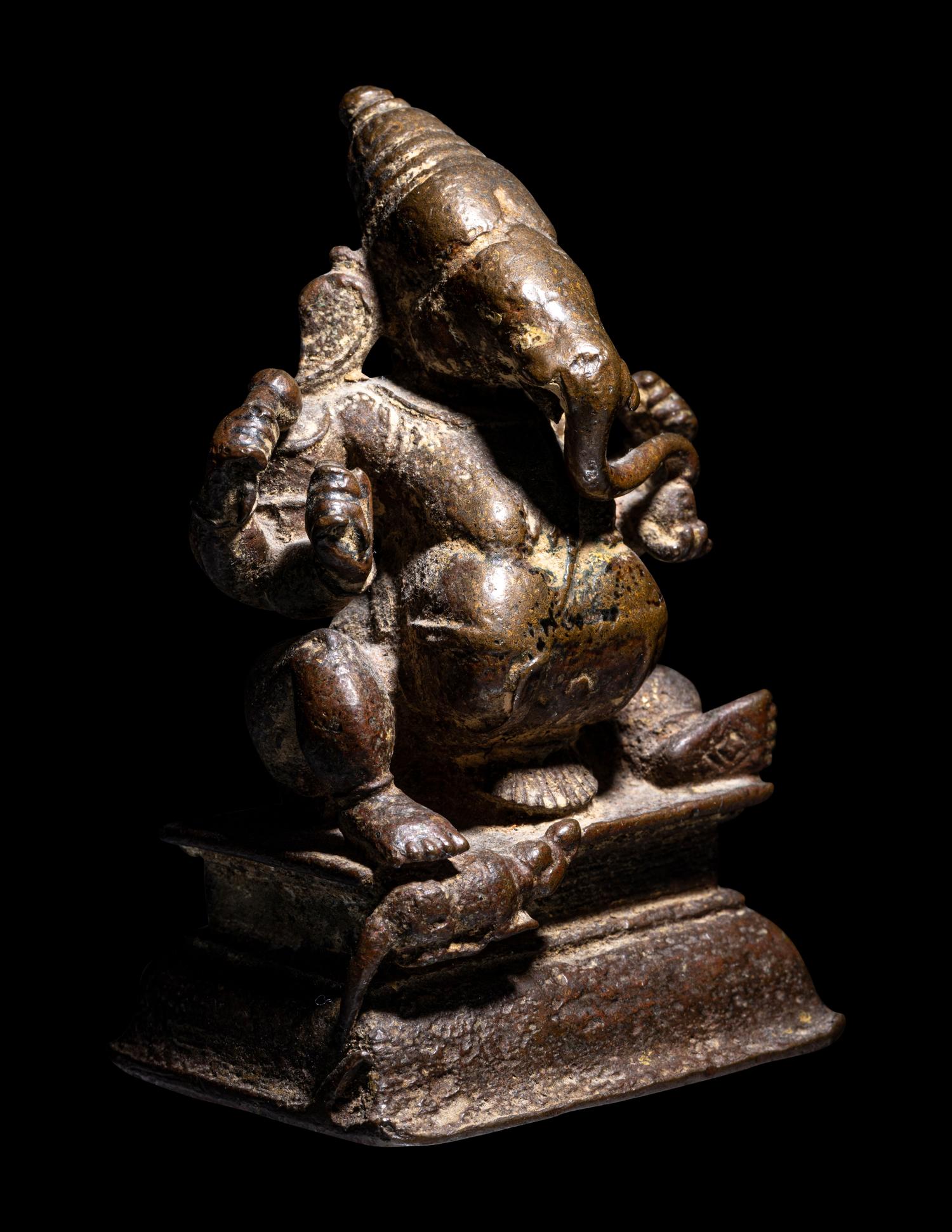 An Indian Bronze Figure of Ganesha