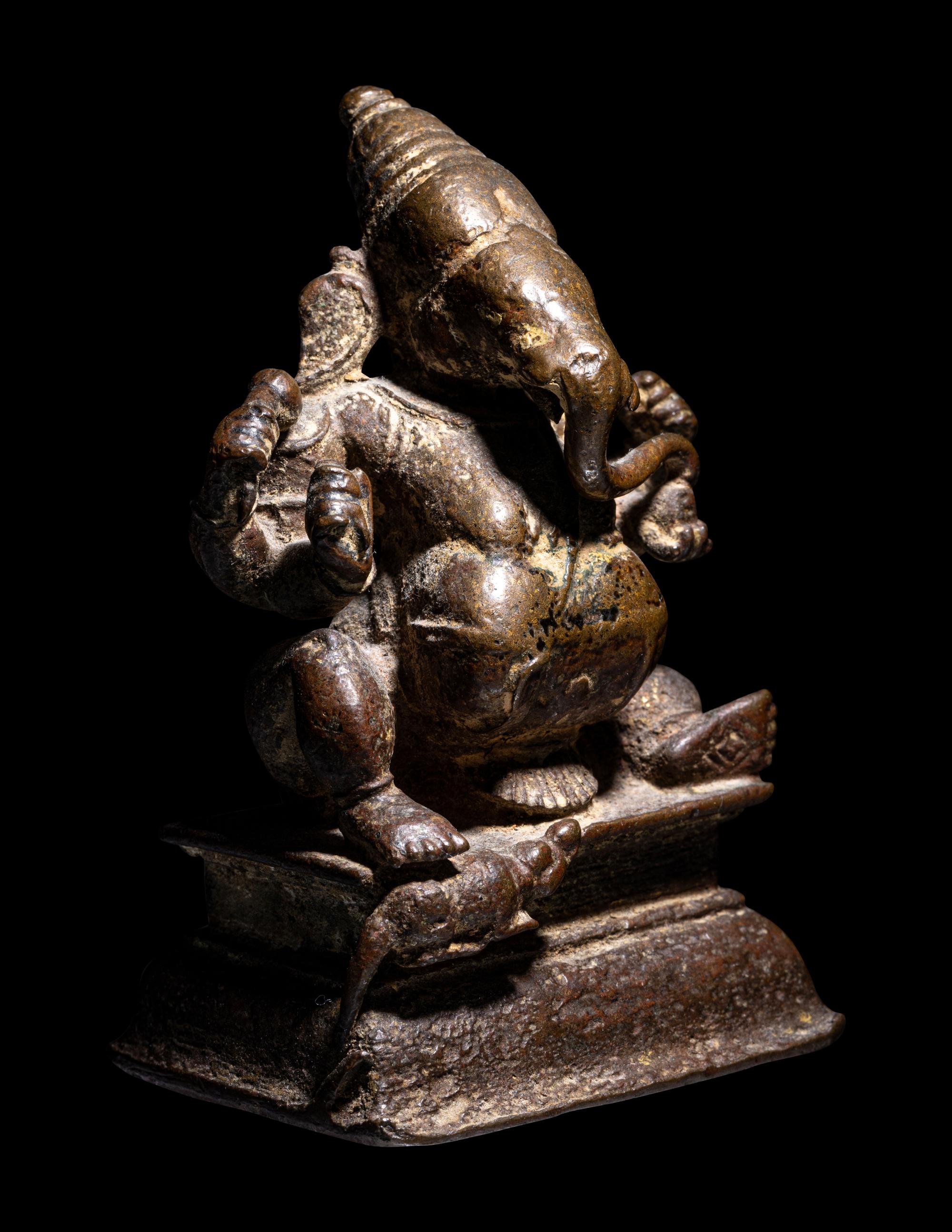 An Indian Bronze Figure of Ganesha