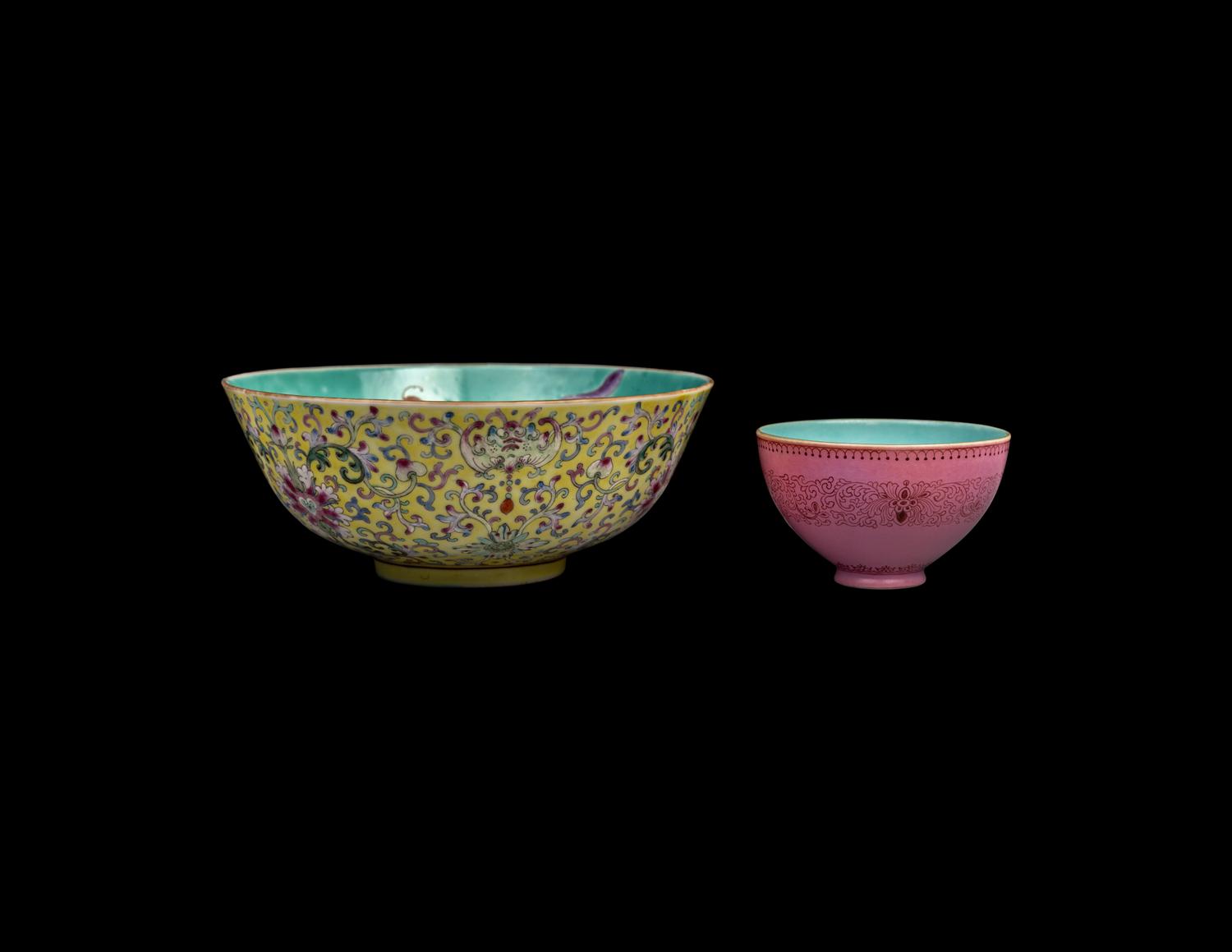 Two Chinese Porcelain 'Lotus' Bowls