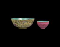 Two Chinese Porcelain 'Lotus' Bowls