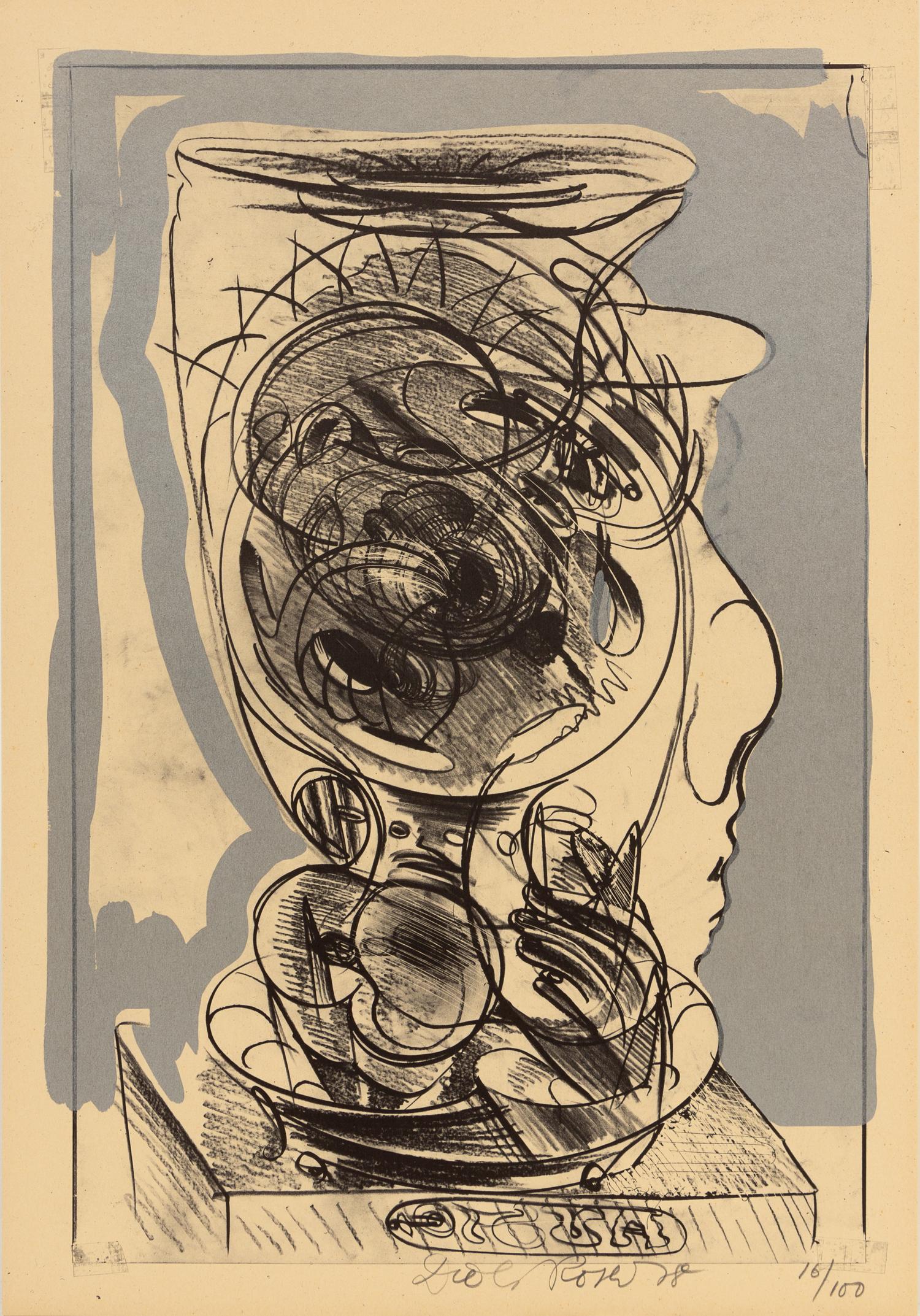 Dieter Roth, (German, 1930-1998), 2 times 5 TROPHIES, 1978, together with speedy drawing and book Seishport, Trophies; 125 Two-Handed S