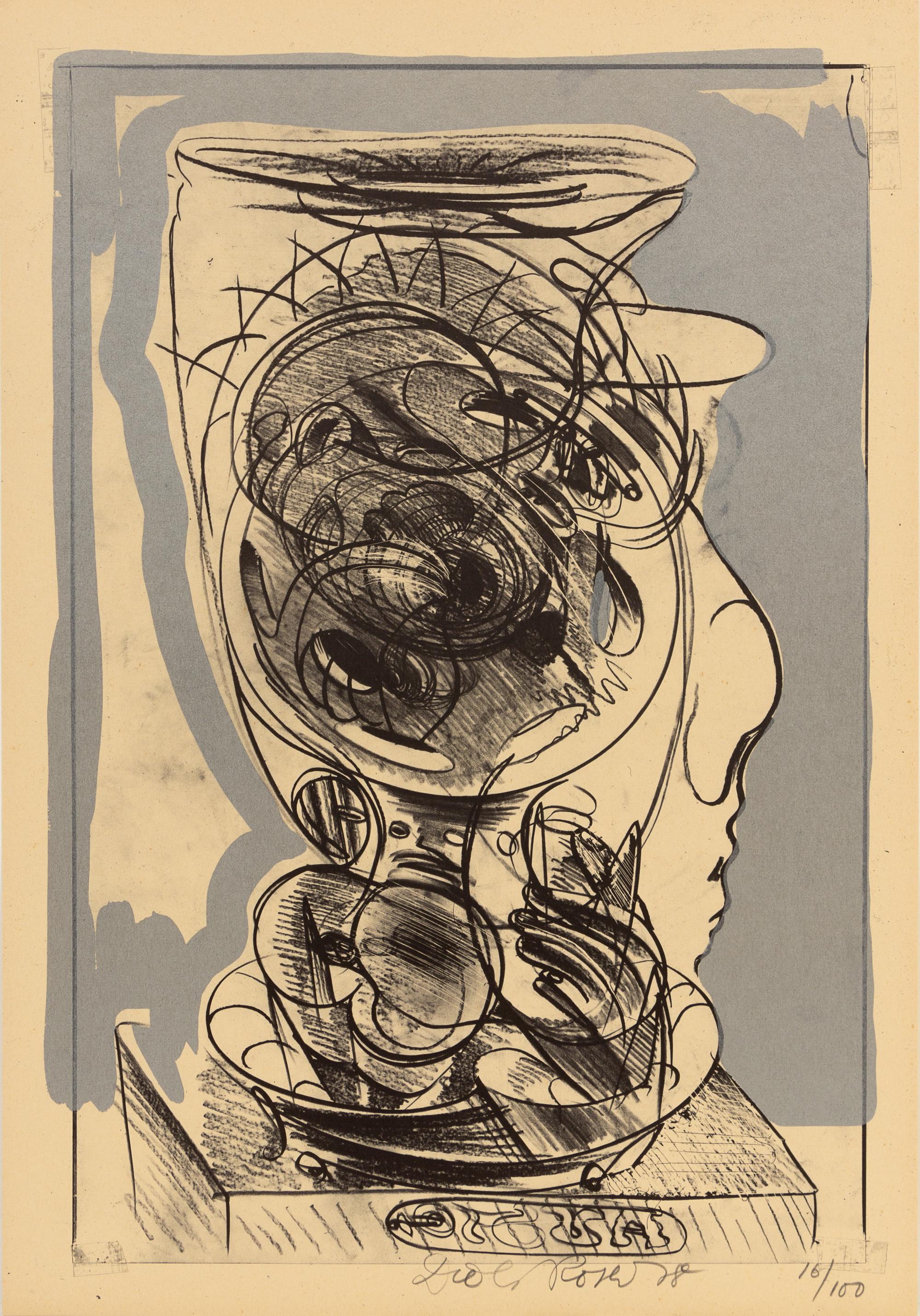 Dieter Roth, (German, 1930-1998), 2 times 5 TROPHIES, 1978, together with speedy drawing and book Seishport, Trophies; 125 Two-Handed S