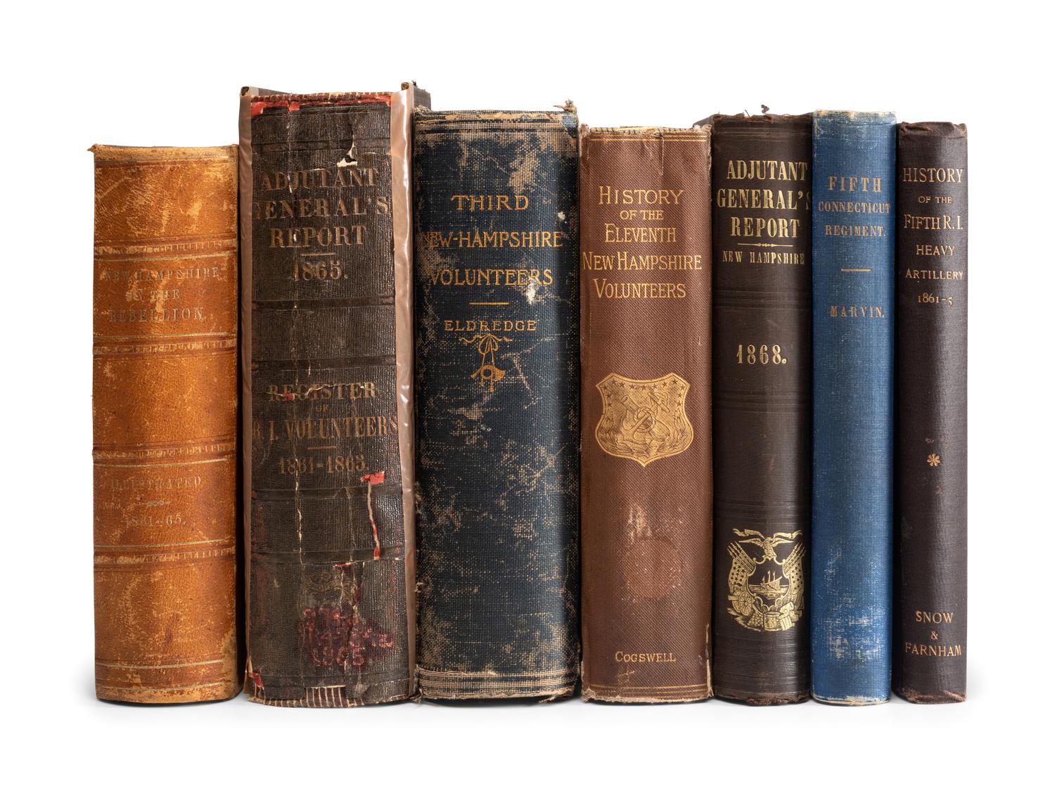 [CIVIL WAR - NEW ENGLAND]. A group of regimental histories and soldiers' memoirs from Connecticut, New Hampshire, and Rhode Island, comprising: