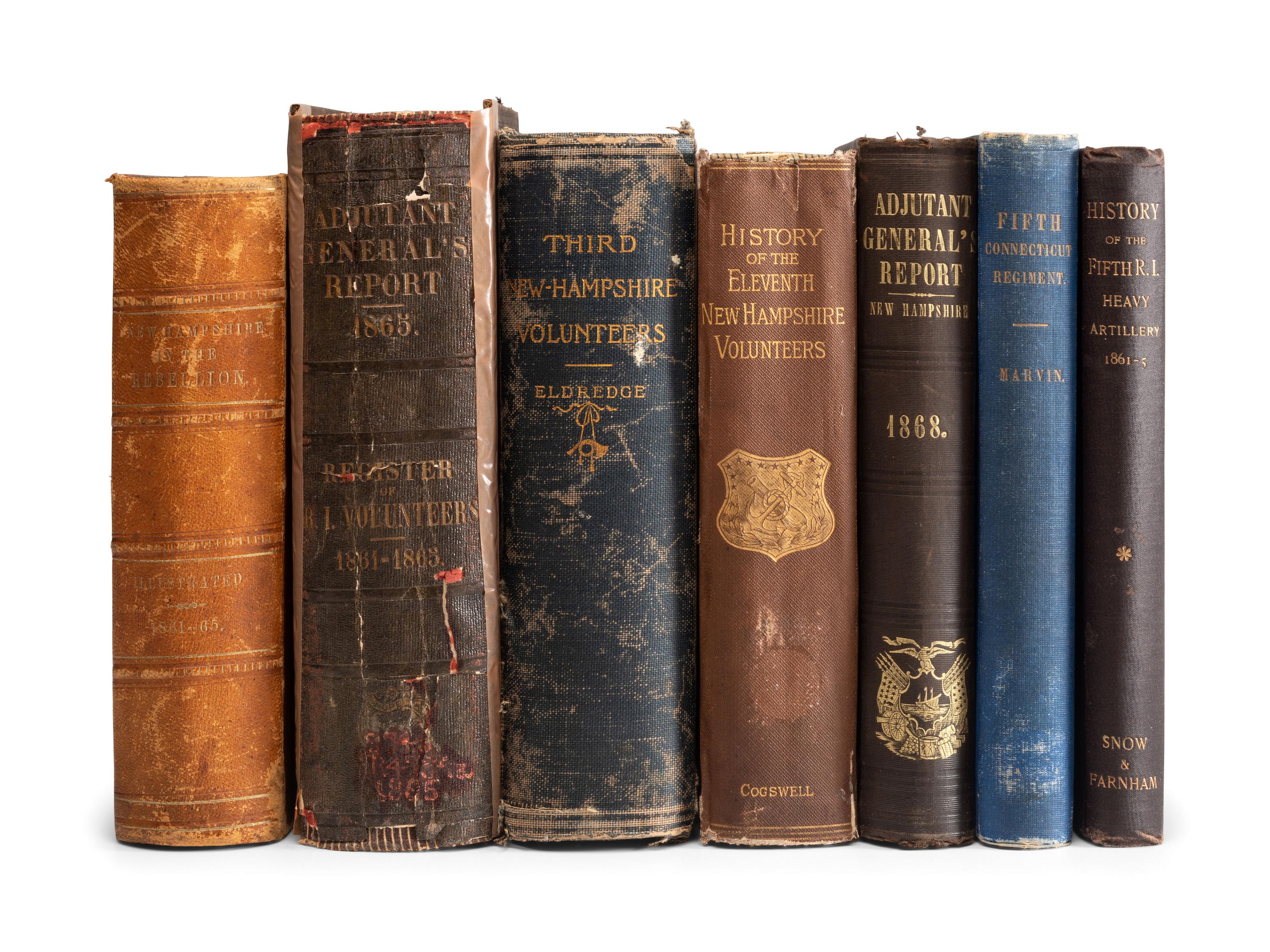 [CIVIL WAR - NEW ENGLAND]. A group of regimental histories and soldiers' memoirs from Connecticut, New Hampshire, and Rhode Island, comprising: