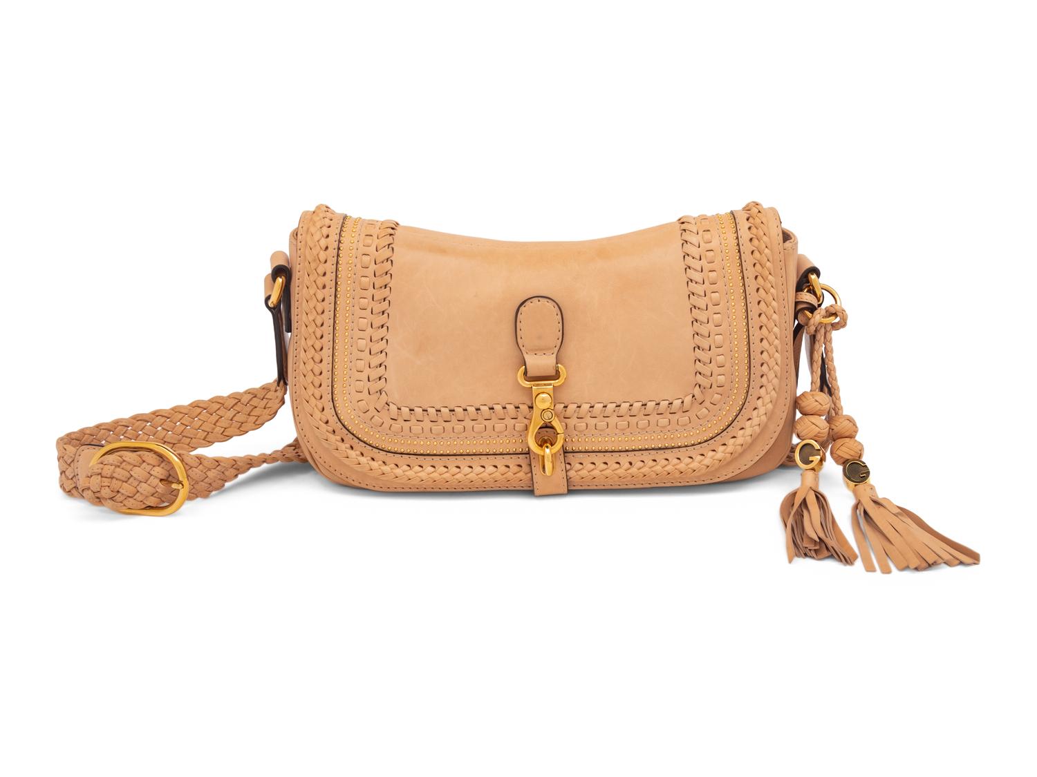 Gucci Calfskin Bag with Woven Leather Details