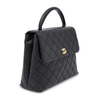Chanel, Kelly Handle Bag in Black Caviar Leather