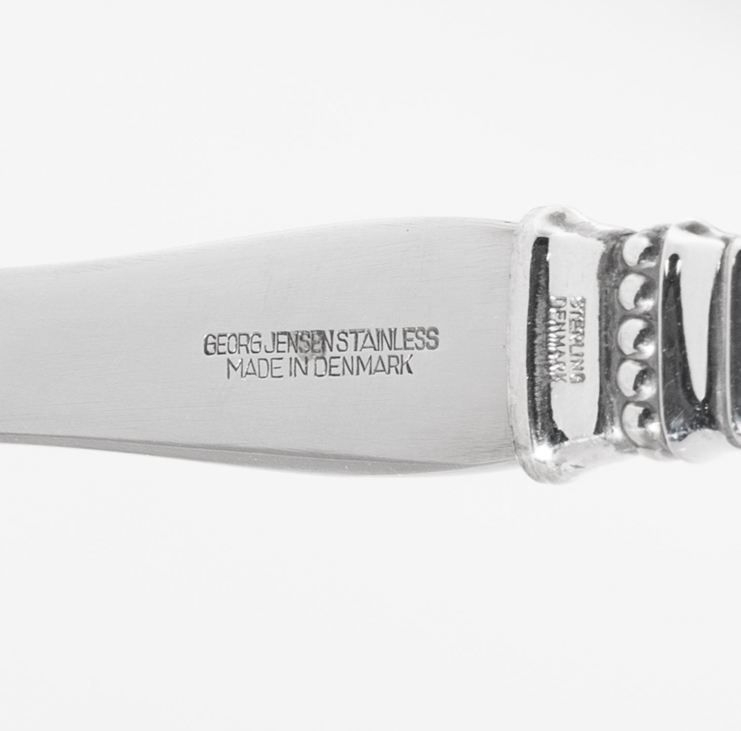 A Georg Jensen Acanthus Silver Flatware Service